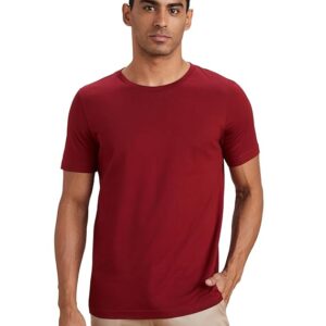 Amazon Brand - Symbol Men's Solid Cotton T Shirt | Round Neck | Half Sleeve | Plain-Regular Fit (Available in Plus Size and Combo Packs)